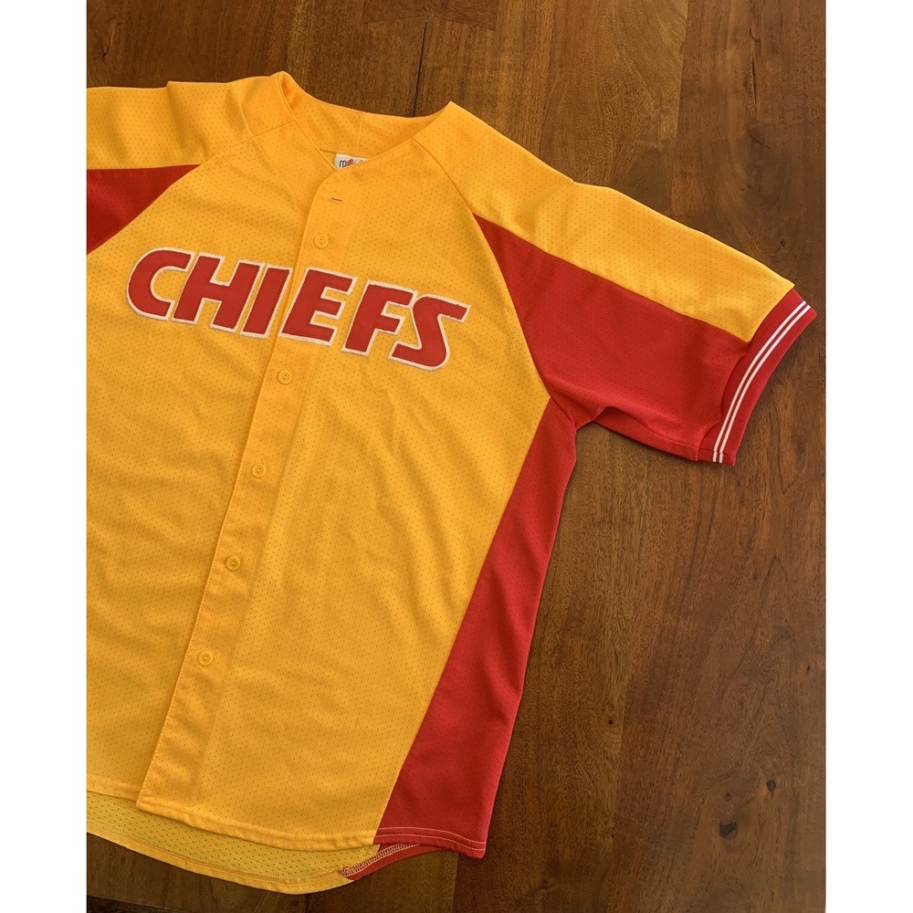 Vintage Kansas City Chiefs Baseball Jersey by Majestic Made In USA Size XL NFL